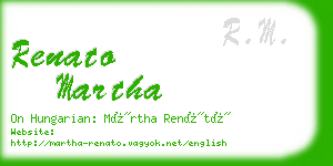 renato martha business card